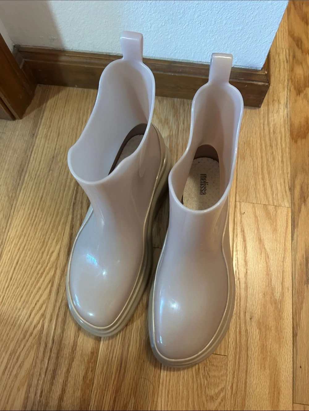 Melissa Women's Beige Jelly Platform Chelsea Boot